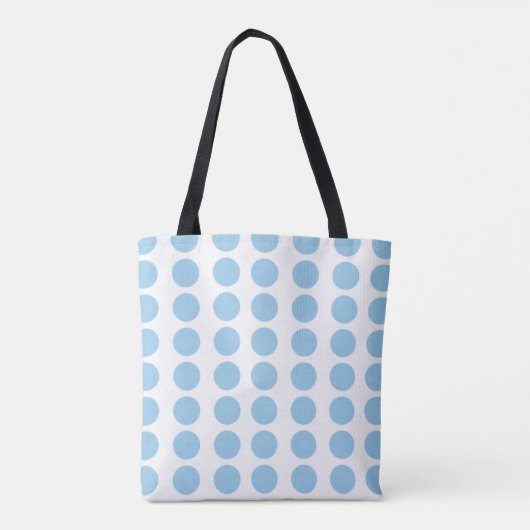 Blue Polka Dots Design Tasche (Rückseite)