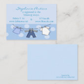 Blue Polka Dots Dusche Registrierungskarten Begleitkarte (Vorne/Hinten)