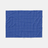 Blue Polka Dots Fleece Blanket (Vorderseite (Horizontal))