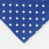 Blue Polka Dots Fleece Blanket (Ecke)