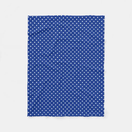 Blue Polka Dots Fleece Blanket (Vorderseite)