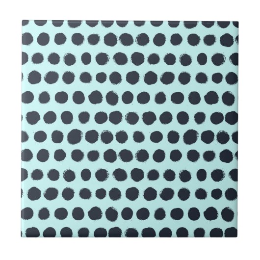 Blue Polka Dots Fliese (Vorderseite)