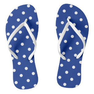 Blue Polka Dots Flip Flops Badesandalen