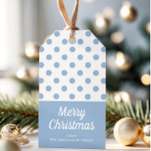 Blue Polka Dots Frohe Weihnachten
