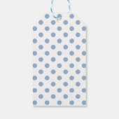Blue Polka Dots Frohe Weihnachten Geschenkanhänger (Rückseite)