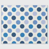 Blue Polka Dots Geschenkpapier (Flach)