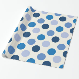 Blue Polka Dots Geschenkpapier