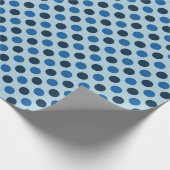 Blue Polka Dots Geschenkpapier (Ecke)