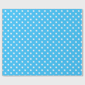 Blue Polka Dots Geschenkpapier (Flach)