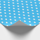 Blue Polka Dots Geschenkpapier (Ecke)