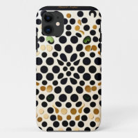Blue Polka Dots: Gold und Smaragde Akzente