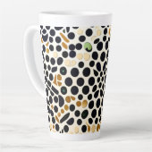 Blue Polka Dots: Gold und Smaragde Akzente Milchtasse (Linke Ecke)