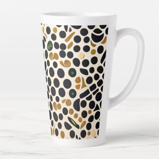 Blue Polka Dots: Gold und Smaragde Akzente Milchtasse (Rechts)