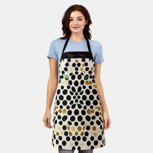 Blue Polka Dots: Gold und Smaragde Akzente Schürze