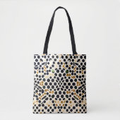 Blue Polka Dots: Gold und Smaragde Akzente Tasche (Vorderseite)
