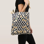 Blue Polka Dots: Gold und Smaragde Akzente Tasche (Von Nahem)