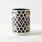 Blue Polka Dots: Gold und Smaragde Akzente Tasse (Zentrum)