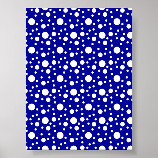 Blue Polka Dots herunterladen Poster (Vorne)