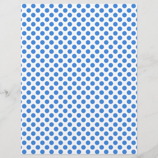 Blue Polka Dots mit anpassbarem Hintergrund (Vorderseite)