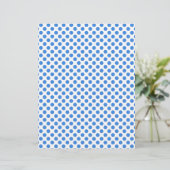 Blue Polka Dots mit anpassbarem Hintergrund (Stehend Vorderseite)