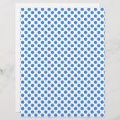 Blue Polka Dots mit anpassbarem Hintergrund (Vorne/Hinten)
