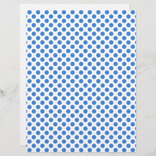 Blue Polka Dots mit anpassbarem Hintergrund (Vorne/Hinten)