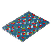 Blue Polka Dots Pattern Dot Muster Illustrator Po Notizblock (Linke Seite)