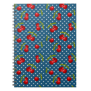 Blue Polka Dots Pattern Dot Muster Illustrator Po Notizblock
