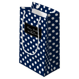 Blue Polka Dots Personalisiert Kleine Geschenktüte
