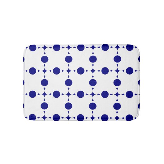 Blue Polka Dots, Polka Dot Pattern, Dots Badematte (Vorderseite)