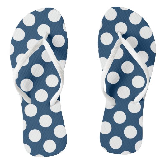 Blue Polka Dots, Polka Dot Pattern, Dots Badesandalen (Fußbett)