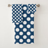 Blue Polka Dots, Polka Dot Pattern, Dots Badhandtuch Set (Insitu)