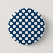 Blue Polka Dots, Polka Dot Pattern, Dots Button (Vorderseite)
