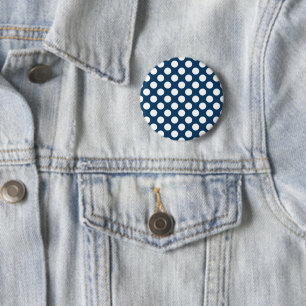 Blue Polka Dots, Polka Dot Pattern, Dots Button