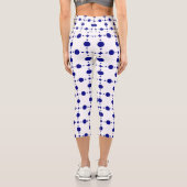 Blue Polka Dots, Polka Dot Pattern, Dots Capri Leggings (Rückseite)