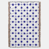 Blue Polka Dots, Polka Dot Pattern, Dots Decke (Vorderseite Vertikal)