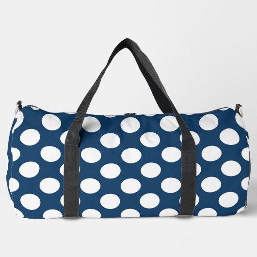 Blue Polka Dots, Polka Dot Pattern, Dots Duffle Bag (Vorderseite)