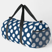 Blue Polka Dots, Polka Dot Pattern, Dots Duffle Bag (Rechte Ecke)