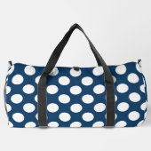 Blue Polka Dots, Polka Dot Pattern, Dots Duffle Bag (Rückseite)