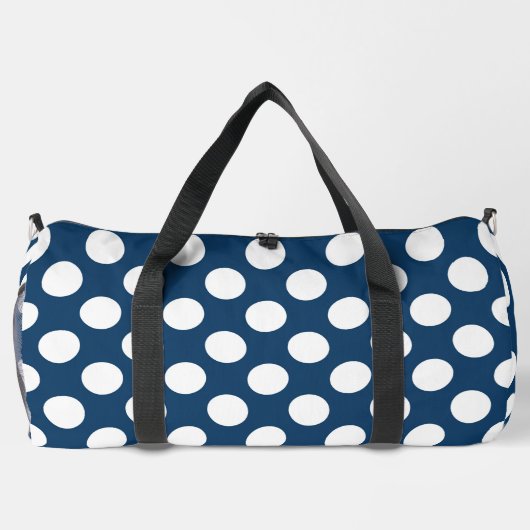 Blue Polka Dots, Polka Dot Pattern, Dots Duffle Bag (Rückseite)