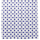 Blue Polka Dots, Polka Dot Pattern, Dots Duschvorhang (Vorderseite)