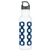 Blue Polka Dots, Polka Dot Pattern, Dots Edelstahlflasche (Rückseite)