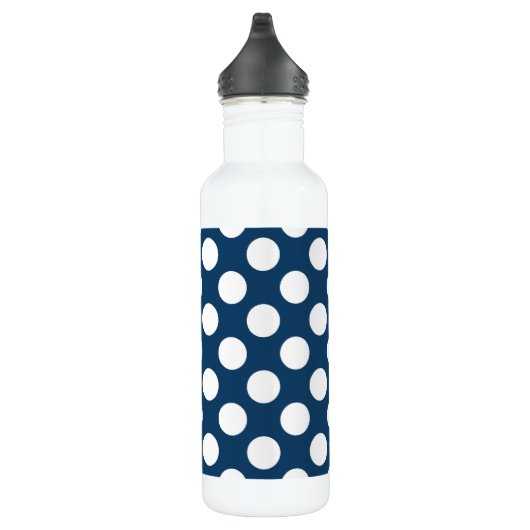 Blue Polka Dots, Polka Dot Pattern, Dots Edelstahlflasche (Rechts)