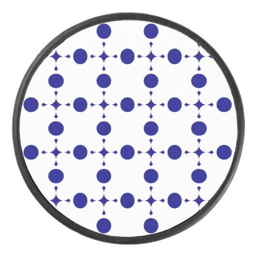Blue Polka Dots, Polka Dot Pattern, Dots Eishockey Puck (Vorderseite)