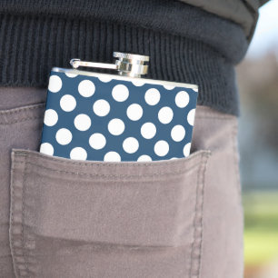 Blue Polka Dots, Polka Dot Pattern, Dots Flachmann