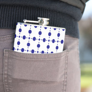 Blue Polka Dots, Polka Dot Pattern, Dots Flachmann