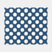 Blue Polka Dots, Polka Dot Pattern, Dots Fleecedecke (Vorderseite (Horizontal))