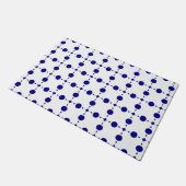 Blue Polka Dots, Polka Dot Pattern, Dots Fußmatte (Schrägansicht)