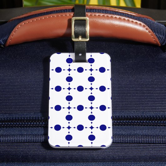 Blue Polka Dots, Polka Dot Pattern, Dots Gepäckanhänger (Vorderseite Insitu 2)