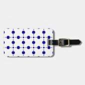 Blue Polka Dots, Polka Dot Pattern, Dots Gepäckanhänger (Vorderseite horizontal)